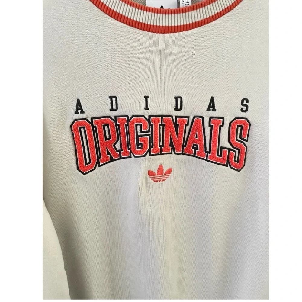 Adidas Originals Cream and Red Men's Sweater